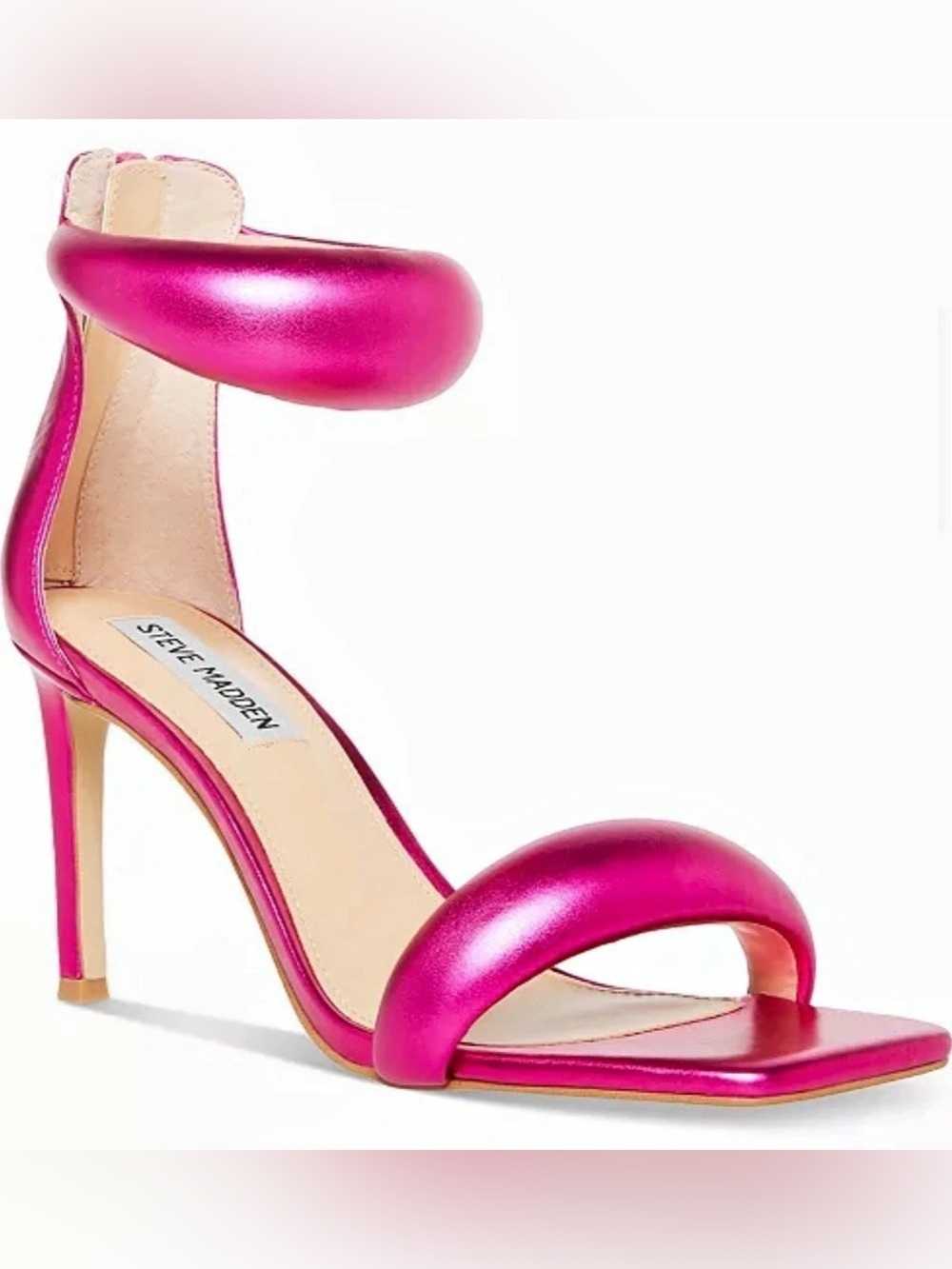 Steve Madden Partay Ankle Strap Sandal Metallic Pink Heels US Women’s 11